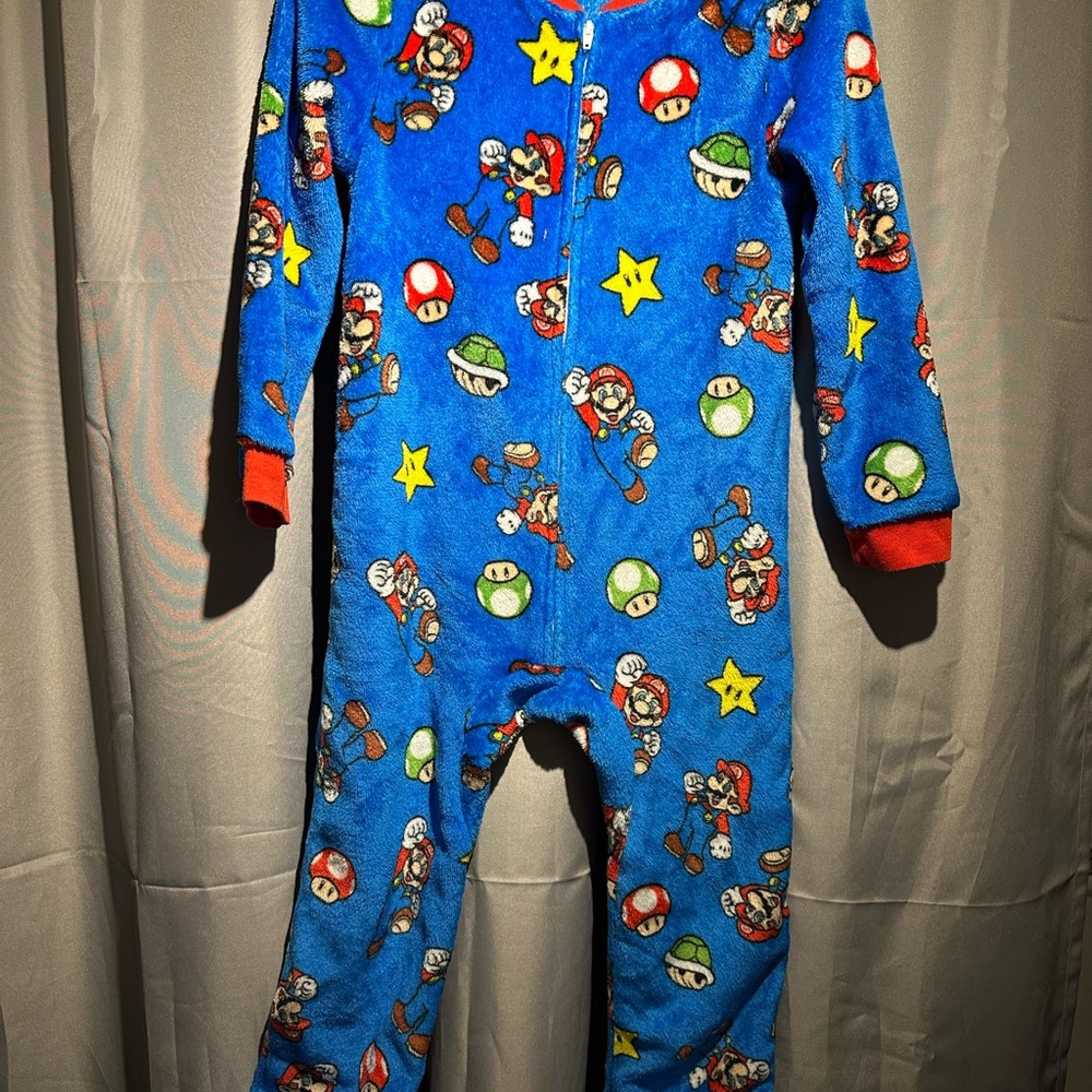 Nintendo Blue Kids One Piece with Red and Green Accents
